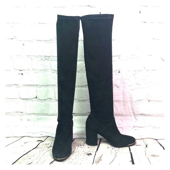 Rachel Zoe Black Suede OTK Boots - Picture 2 of 8